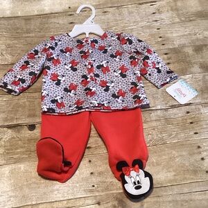 Disney Minnie Mouse Red and White Pajama Set